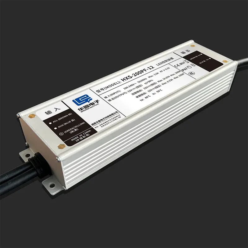 200W αδιάβροχο IP67 LED Transformer CE ασφαλή πρότυπα Πυκνωτές μεγάλης διάρκειας ζωής