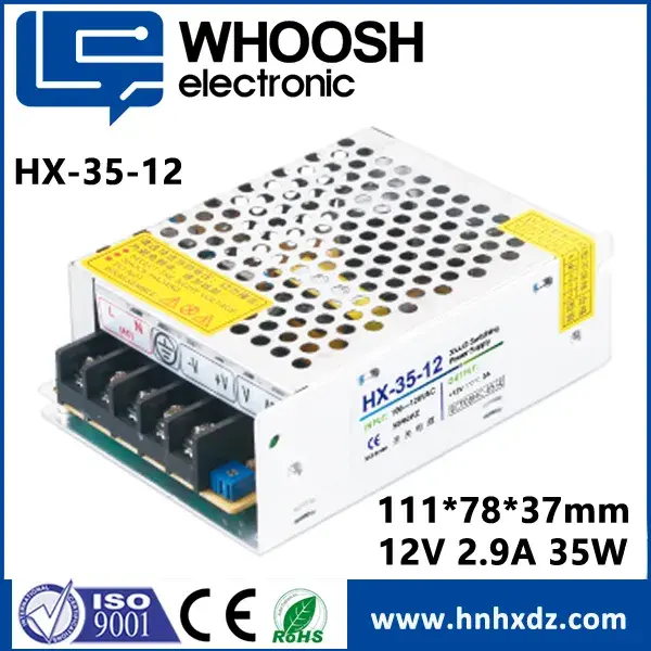 Τροφοδοτικό LED υψηλής σταθερότητας 35W 12V 24V Προστασία SC, OV, OL Υψηλή απόδοση,